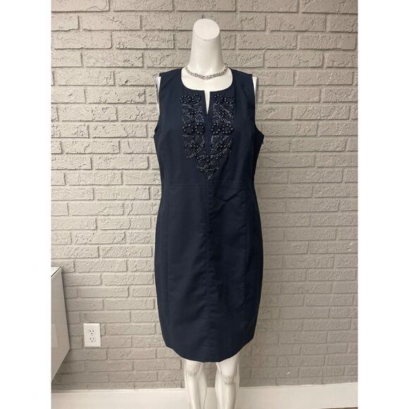 Rafaella Petite Sleeveless Beaded Dress Size 12P - Picture 1 of 9